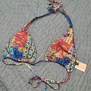 O'Neill Triangle halter bikini top XL removable padding